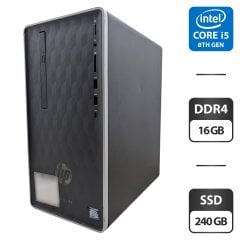 Компьютер HP Pavilion TPC-W043 Tower / Intel Core i5-8500 (6 ядер по 3.0 - 4.1 GHz) / 16 GB DDR4 / 240 GB SSD / Intel HD Graphics 630 / DVD-ROM