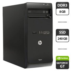 Компьютер HP Pro 3400 Tower / Intel Core i7-2600 (4 (8) ядра по 3.4 - 3.8 GHz) / 8 GB DDR3 / 240 GB SSD / nVidia GeForce GT 210, 1 GB GDDR3, 64-bit / DVD-ROM