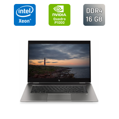 Мобильная рабочая станция Б-класс HP ZBook Studio G5 / 15.6" (1920x1080) IPS / Intel Xeon E-2176M (6 (12) ядер по 2.7 - 4.4 GHz) / 16 GB DDR4 / 512 GB SSD / nVidia Quadro P1000, 4 GB GDDR5, 256-bit / WebCam / Fingerprint