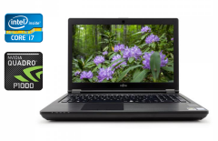 Мобільна робоча станція Fujitsu Celsius H780 / 15.6" (1920x1080) IPS / Intel Core i7-8850H (6 (12) ядра по 2.6 - 4.3 GHz) / 16 GB DDR4 / 512 GB SSD / nVidia Quadro P1000, 4 GB GDDR5, 256-bit / WebCam / Fingerprint