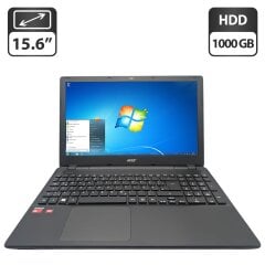 Ноутбук Acer Aspire E5-521 / 15.6" (1366x768) TN / AMD A6-6310 (4 ядра по 1.8 - 2.4 GHz) / 8 GB DDR3 / 1000 GB HDD / AMD Radeon R4 Graphics / WebCam