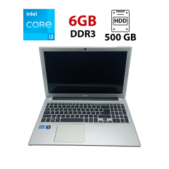 Ноутбук Acer V5-571 / 15.6" (1366x768) TN / Intel Core i3-6006U (2 (4) ядра по 2.0 GHz) / 6 GB DDR3 / 500 GB HDD / Intel HD Graphics 520 / WebCam