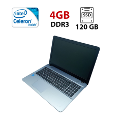 Ноутбук Asus A541 / 15.6" (1366x768) TN / Intel Celeron N3350 (2 ядра по 1.1 - 2.4 GHz) / 4 GB DDR3 / 120 GB SSD / Intel HD Graphics / WebCam