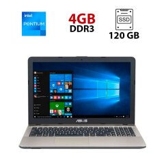 Ноутбук Asus X541NA / 15.6" (1366x768) TN / Intel Pentium N4200 (4 ядра по 1.1 - 2.5 GHz) / 4 GB DDR3 / 120 GB SSD / Intel HD Graphics / WebCam