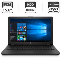 Ноутбук Б-класс HP Laptop 15-bw0xx / 15.6" (1366x768) TN / AMD E2-9000e (2 ядра по 1.5 - 2.0 GHz) / 4 GB DDR4 / 1000 GB HDD / AMD Radeon R2 Graphics / WebCam / HDMI