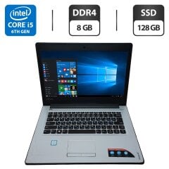 Ноутбук Lenovo IdeaPad 310-14ISK / 14" (1366x768) TN / Intel Core i5-6200U (2 (4) ядра по 2.3 - 2.8 GHz) / 8 GB DDR4 / 128 GB SSD / Intel HD Graphics 520 / WebCam / DVD-ROM