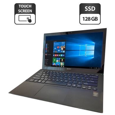 Ноутбук Б-клас Sony Vaio SVP132A1CM / 13.1" (1920x1080) TN Touch / Intel Core i5-4200U (2 (4) ядра по 1.6 - 2.6 GHz) / 4 GB DDR3 / 128 GB SSD / Intel HD Graphics 4400 / WebCam