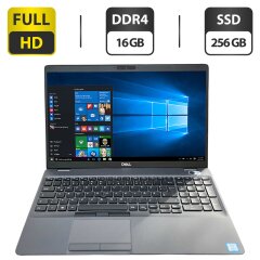 Ноутбук Dell Latitude 5500 / 15.6" (1920x1080) IPS / Intel Core i5-8265U (4 (8) ядра по 1.6 - 3.9 GHz) / 16 GB DDR4 / 256 GB SSD / Intel UHD Graphics / WebCam