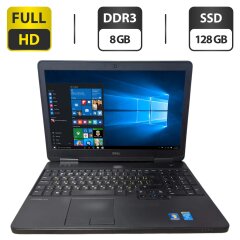 Ноутбук Dell Latitude E5540 / 15.6" (1920x1080) TN / Intel Core i5-4310U (2 (4) ядра по 2.0 - 3.0 GHz) / 8 GB DDR3 / 128 GB SSD / Intel HD Graphics 4400 / WebCam / DVD-ROM