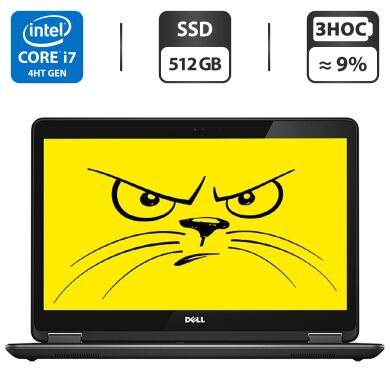 Ноутбук Dell Latitude E7440 / 14" (1366x768) TN / Intel Core i7-4600U (2 (4) ядра по 2.1 - 3.3 GHz) / 8 GB DDR3 / 512 GB SSD / Intel HD Graphics 4400 / WebCam / HDMI