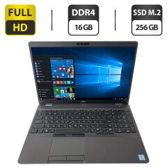 Ноутбук Б-клас Dell Precision 3541 / 15.6" (1920x1080) IPS / Intel Core i5-9400H (4 (8) ядра по 2.5 - 4.3 GHz) / 16 GB DDR4 / 256 GB SSD M.2 / Intel HD Graphics 630 / WebCam + Бездротова мишка