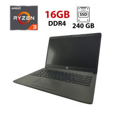Ноутбук HP 245 G8 / 14" (1920x1080) IPS / AMD Ryzen 3 3250U (2 (4) ядра по 2.6 - 3.5 GHz) / 16 GB DDR4 / 240 GB SSD / AMD Radeon RX Vega 3 / WebCam