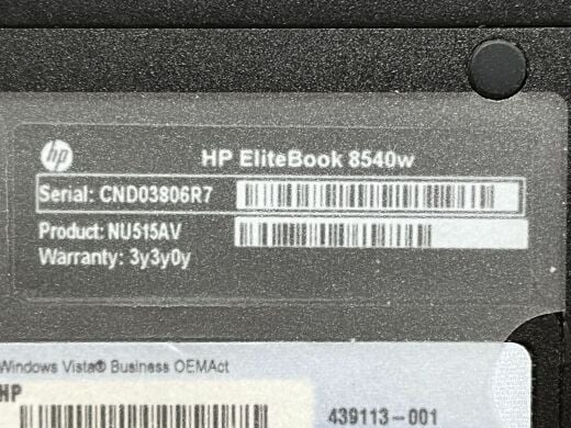 Ноутбук HP EliteBook 8540w / 15.6" (1600x900) TN / Intel Core i5-520M (2 (4) ядра по 2.4 - 2.93 GHz) / 8 GB DDR3 / 256 GB SSD / nVidia Quadro FX 880M, 1 GB DDR3, 128-bit / Без АКБ