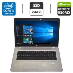 Ноутбук HP ProBook 470 G4 / 17.3" (1600x900) TN / Intel Core i7-7500U (2 (4) ядра по 2.7 - 3.5 GHz) / 8 GB DDR4 / 256 GB SSD / nVidia GeForce 930MX, 2 GB GDDR3, 64-bit / WebCam / DVD-ROM