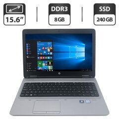 Ноутбук HP ProBook 650 G1 / 15.6" (1366x768) TN / Intel Core i3-4000M (2 (4) ядра по 2.4 GHz) / 8 GB DDR3 / 240 GB SSD / Intel HD Graphics 4600