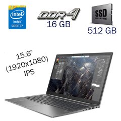 Ноутбук HP ZBook Firefly 15 G7 / 15.6" (1920x1080) IPS / Intel Core i7-10610U (4 (8) ядра по 1.8 - 4.9 GHz) / 16 GB DDR4 / 512 GB SSD / Intel UHD Graphics for 10th Generation / WebCam