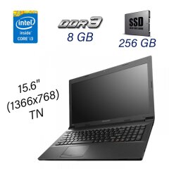 Ноутбук Lenovo B590 / 15.6" (1366x768) TN / Intel Core i3-2348M (2 (4) ядра по 2.3 GHz) / 8 GB DDR3 / 256 GB SSD / WebCam / DVD-ROM / USB 3.0 / HDMI