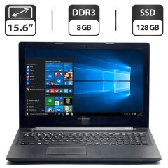 Ноутбук Lenovo G50-70 / 15.6" (1366x768) TN / Intel Core i3-4030U (2 (4) ядра по 1.9 GHz) / 8 GB DDR3 / 128 GB SSD / Intel HD Graphics 4400 / WebCam / DVD-ROM / HDMI