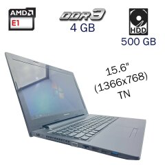Ноутбук Lenovo IdeaPad G50-45 / 15.6" (1366x768) TN / AMD E1-6010M (2 ядра по 1.35 GHz) / 4 GB DDR3 / 500 GB HDD / AMD Radeon R2 Graphics / WebCam