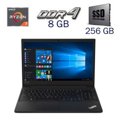 Ноутбук Lenovo ThinkPad E595 / 15.6" (1920x1080) IPS / AMD Ryzen 7 3700U (4 (8) ядра по 2.3 - 4.0 GHz) / 8 GB DDR4 / 256 GB SSD / AMD Radeon RX Vega 10 / WebCam