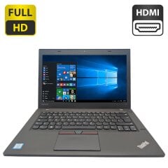 Ноутбук Lenovo ThinkPad T460 / 14" (1920x1080) IPS / Intel Core i5-6300U (2 (4) ядра по 2.4 - 3.0 GHz) / 8 GB DDR3 / 500 GB HDD / Intel HD Graphics 520 / WebCam