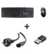 Новая проводная клавиатура и мышка + Кабель питания + USB Wi-Fi адаптер