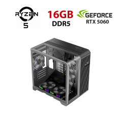 Новый игровой ПК STALKER RT5 Black Tower / AMD Ryzen 5 8400F (6 (12) ядер по 4.2 - 4.7 GHz) / 16 GB DDR5 / 960 GB SSD / nVidia GeForce RTX 5060, 8 GB GDDR7, 128-bit