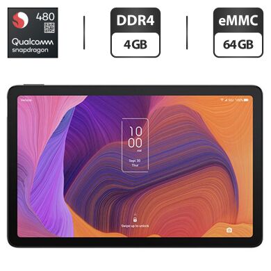 Новий планшет TCL Tab Pro 9198S / 10.4" (2000x1200) IPS / Qualcomm Snapdragon 480 (8 ядер по 1.8 - 2.0) / 4 GB DDR4 / 64 GB eMMC/ Qualcomm Adreno 619 / WebCam / Android / 5G