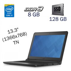 Ультрабук Dell Latitude 3350 / 13.3" (1366x768) TN / Intel Core i3-5005U (2 (4) ядра по 2.0 GHz) / 8 GB DDR3 / 128 GB SSD / Intel HD Graphics 5500 / WebCam / Windows 10 PRO Lic
