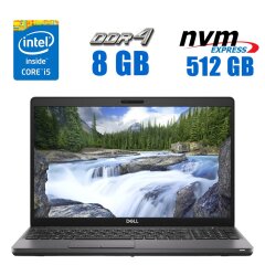 Ультрабук Dell Latitude 5501 / 15.6" (1920x1080) TN / Intel Core i5-9400H (4 (8) ядра по 2.5 - 4.3 GHz) / 8 GB DDR4 / 512 GB SSD M.2 / Intel UHD Graphics 630 / WebCam / Win 10 Pro Lic