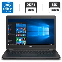 Ультрабук Dell Latitude E7450 / 14" (1366x768) TN / Intel Core i5-5300U (2 (4) ядра по 2.3 - 2.9 GHz) / 8 GB DDR3 / 128 GB SSD / Intel HD Graphics 5500 / WebCam / HDMI / Windows 10 Pro