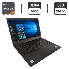 Ультрабук Lenovo ThinkPad L14 Gen 2 / 14" (1920x1080) IPS / AMD Ryzen 7 Pro 5850U (8 (16) ядер по 1.9 - 4.4 GHz) / 16 GB DDR4 / 240 GB SSD / Intel Iris Xe Graphics / WebCam