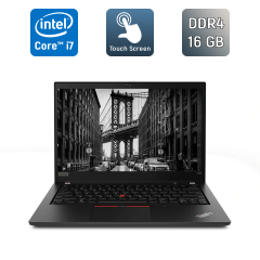Ультрабук Lenovo ThinkPad T490s / 14" (1920x1080) IPS Touch / Intel Core i7-8565U (4 (8) ядра по 1.8 - 4.6 GHz) / 16 GB DDR4 / 256 GB SSD / Intel UHD Graphics / Fingerprint / WebCam / Windows 10