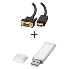 Кабель з DisplayPort на VGA + Флеш пам'ять USB 32 GB