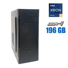 Сервер Vinga CS115-450W Tower / 2x Intel Xeon Gold 6126 (12 (24) ядра по 2.6 - 3.7 GHz) / 196 GB DDR4 / 512 GB SSD M.2