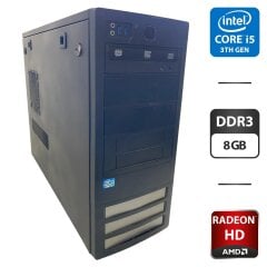 Компьютер NoName Tower / Intel Core i5-3470 (4 ядра по 3.2 - 3.6 GHz) / 8 GB DDR3 / 500 GB HDD / AMD Radeon HD 5450, 1 GB GDDR3, 64-bit / DVD-ROM