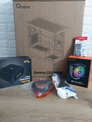 Ігровий ПК Ocypus Gamma C52 ARGB Tower / Intel Core i5-9400 (6 ядер по 2.9 - 4.1 GHz) / 16 GB DDR4 / 256 GB SSD M.2 + 500 GB SSD / nVidia GeForce GTX 1080, 8 GB GDDR5X, 256-bit / 600W