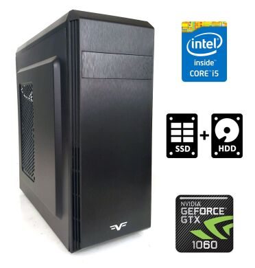 Ігровий ПК Colossus 11 Tower / Intel Core i5-4440 (4 ядра по 3.1 - 3.3 GHz) / 16 GB DDR3 / 120 GB SSD + 500 GB HDD / nVidia GeForce GTX 1060, 3 GB GDDR5, 192-bit / 500W / DVI / HDMI / DisplayPort