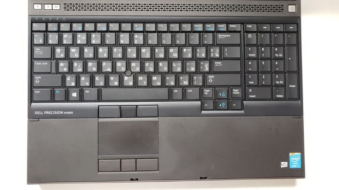 Мобільна робоча станція Dell Precision M4800 / 15.6" (3200x1800) IPS / Intel Core i7-4800MQ (4 (8) ядра по 2.7 - 3.7 GHz) / 16 GB DDR3 / 200 GB SSD + 500 GB HDD / nVidia Quadro K2100M, 2 GB GDDR5, 128-bit / WebCam / DVD-ROM