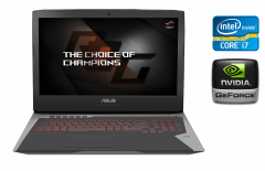 Ігровий ноутбук Б-клас Asus G752V / 17.3" (1920x1080) IPS / Intel Core i7-6820HK (4 (8) ядра по 2.7 - 3.6 GHz) / 32 GB DDR4 / 256 GB SSD + 1000 HDD / nVidia GeForce GTX 1070, 8 GB GDDR5, 256-bit / WebCam / Windows 10