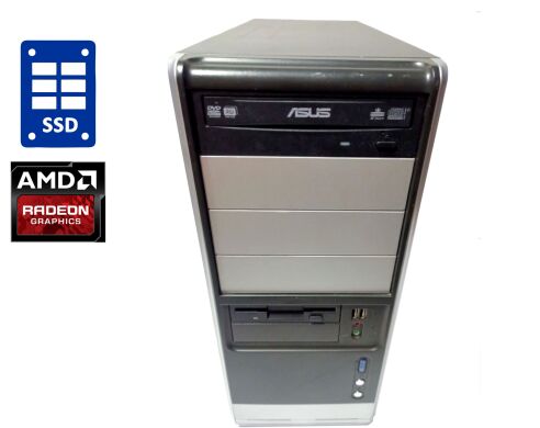 Ігровий ПК Asrock Tower / AMD Athlon X4 760K (4 ядра по 3.8 - 4.1 GHz) / 8 GB DDR3 / 120 GB SSD + 640 GB HDD / AMD Radeon HD 6770, 1 GB GDDR5, 128-bit / DVD-RW