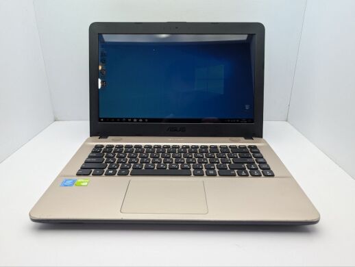 Ноутбук Asus X441S / 15.6" (1366x768) TN / Intel Pentium N3710 (4 ядра по 1.6 - 2.56 GHz) / 4 GB DDR3 / 60 GB SSD + 320 GB HDD / nVidia GeForce 810M, 1 GB GDDR3, 64-bit / WebCam / DVD-ROM