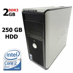 Dell 780 MT / Intel® Core™2 Duo E7500 (2 ядра по 2.93 GHz) / 2GB DDR3 / 250GB HDD