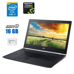 Игровой ноутбук Acer Aspire V Nitro VN7-791G / 17.3" (1920x1080) IPS / Intel Core i7-4720HQ (4 (8) ядра по 2.6 - 3.6 GHz) / 16 GB DDR3 / 240 GB SSD / nVidia GeForce GTX 960M, 4 GB GDDR5, 128-bit / WebCam