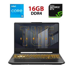 Ігровий ноутбук Asus TUF Gaming F15 FX506HM-HN016W / 15.6" (1920x1080) IPS / Intel Core i5-11400H (6 (12) ядер по 4.5 GHz) / 16 GB DDR4 / 480 GB SSD / nVidia GeForce RTX 3060, 6 GB GDDR6, 192-bit / WebCam