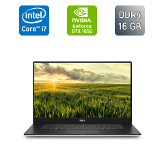 Ігровий ноутбук Б-клас Dell XPS 15 7590 / 15.6" (1920x1080) IPS / Intel Core i7-9750H (6 (12) ядер по 2.6 - 4.5 GHz) / 16 GB DDR4 / 512 GB SSD / nVidia GeForce GTX 1650, 4 GB GDDR6, 128-bit / HDMI / WebCam