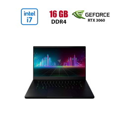 Игровой ноутбук Razer Blade 15 Base RZ09-0369AN22 / 15.6" (1920x1080) IPS / Intel Core i7-10750H (6 (12) ядер по 2.6 - 5.0 GHz) / 16 GB DDR4 / 512 GB SSD / nVidia GeForce RTX 3060, 6 GB GDDR6, 192-bit / WebCam