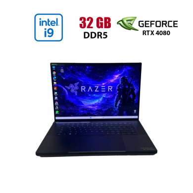 Ігровий ноутбук Razer Blade 16 RZ09-0510 / 16" (2560x1600) IPS / Intel Core i9-14900HX (24 (32) ядер по 2.2 - 5.8 GHz) / 32 GB DDR5 / 1000 GB SSD M.2 / nVidia GeForce RTX 4080, 12 GB GDDR6, 192-bit / WebCam