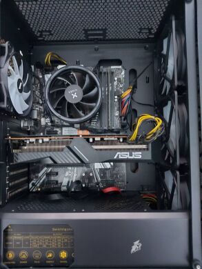 Игровой ПК 1stPlayer FireBase X6 Tower NEW / Intel Core i5-8500 (6 ядер по 3.0 - 4.1 GHz) / 16 GB DDR4 NEW / 256 GB SSD M.2 NEW + 960 GB SSD NEW / AMD Radeon RX 5700, 8 GB GDDR6, 256-bit / HDMI / 1350W + Клавиатура, мышка, кабели в комплекте