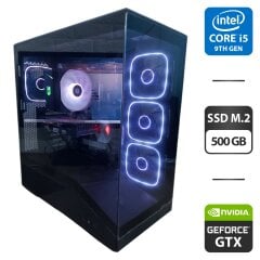 Игровой ПК 1stPlayer GM7 Tower / Intel Core i5-9400F (6 ядер по 2.9 - 4.1 GHz) / 16 GB DDR4 / 500 GB SSD M.2 / nVidia GeForce GTX 1660 Super, 6 GB GDDR6, 192-bit / 500W / Windows 11 Pro